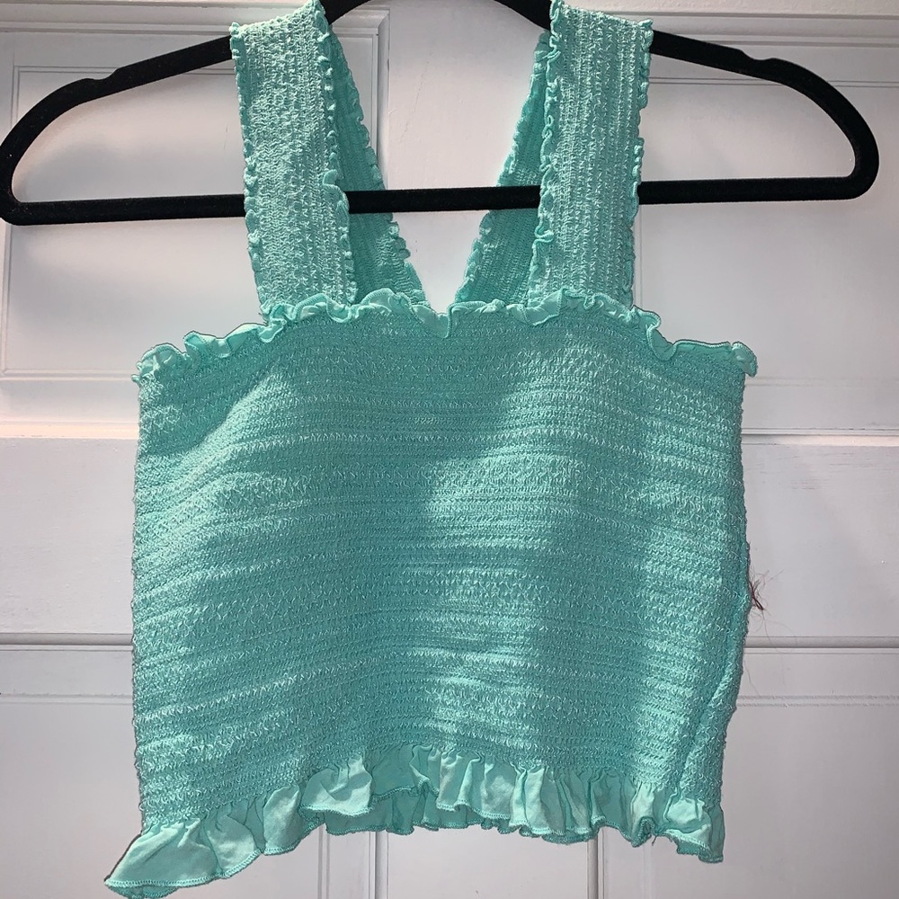 Teal blue tank top